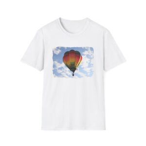 multi-colored balloon with clouds- t-shirt